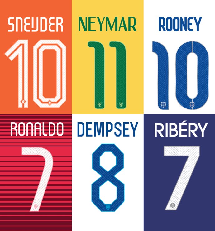 耐克 為世界杯設(shè)計字體