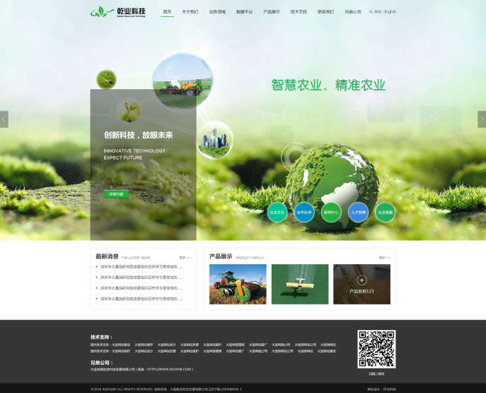 大連乾業(yè)科技網(wǎng)站首頁(yè)效果